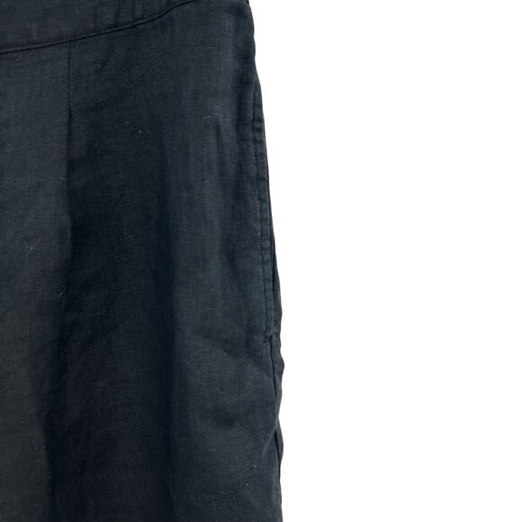 Madewell Plus Clean Pull-On Shorts in 100% Linen Black Plus Size 1X - Picture 5 of 10